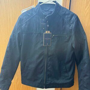 Marc Asher Men's Navy Jacket Size S Faux Suede Full Zip Lightweight New With Tag